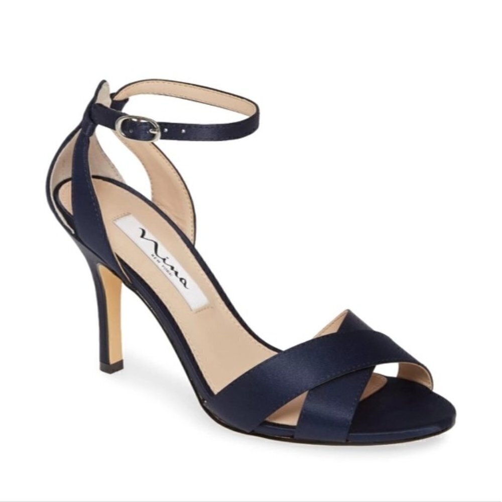 Nina Venus Sandals Navy Luster 5.5